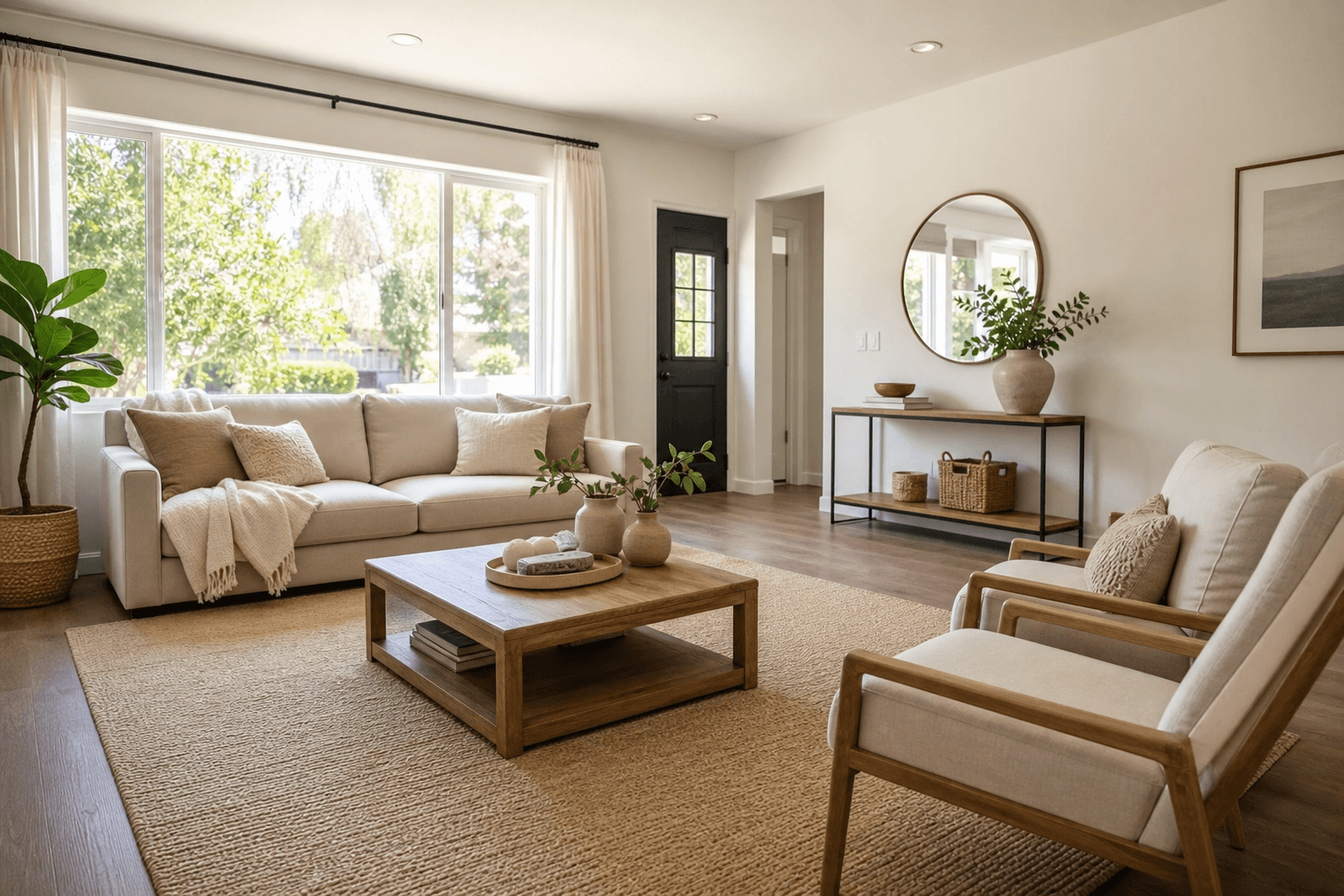 Furnished move-in ready living room