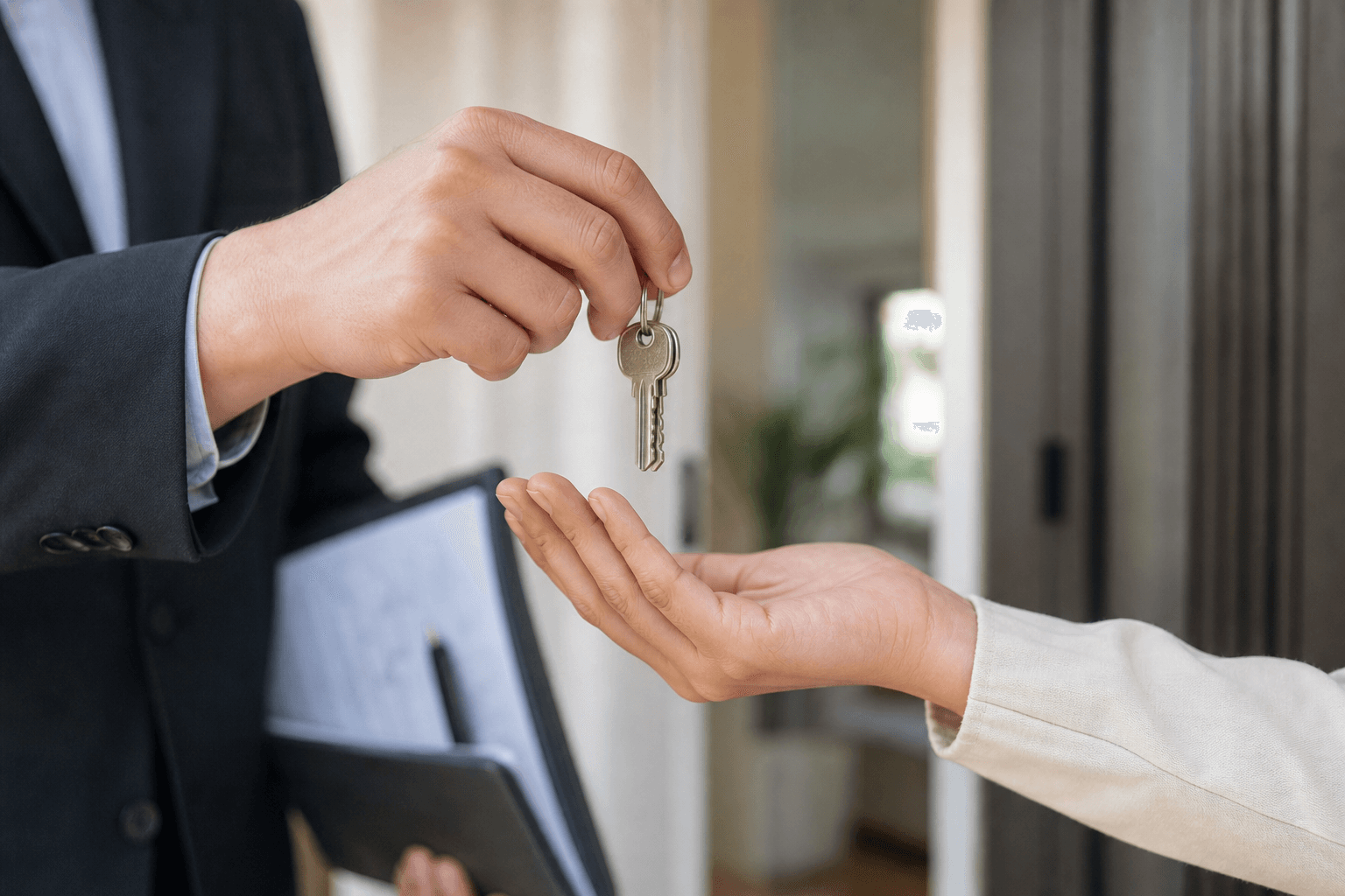 Key handover for a new tenant